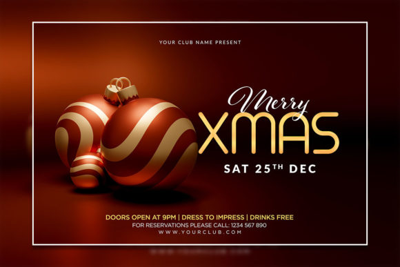 Design Festive Invitations with a Christmas Poster Template