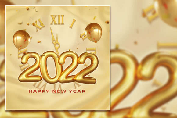 Golden Greetings: Designing Your New Year Social Media Post