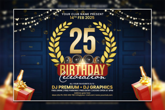 Modern Birthday Invitation Template: Editable Design for Any Celebration